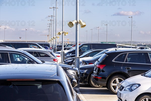 Loudspeaker system on the parking deck at Duesseldorf Airport