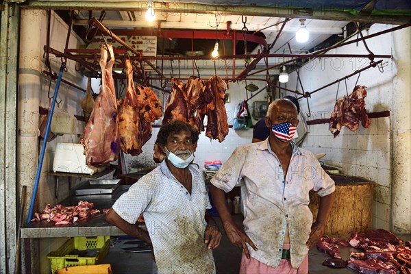 Butchers shop in the market in Kandy