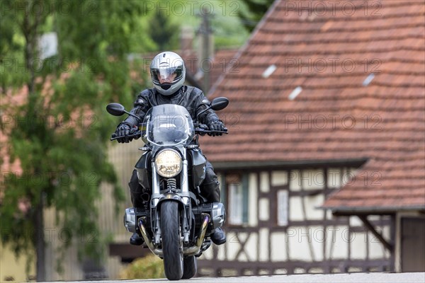 Motorcyclists in the idyllic Lautertal