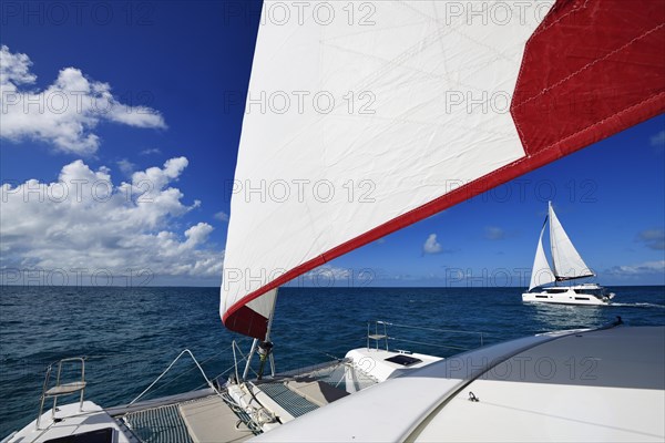 Sailing Catamarans in the Exuma Cays