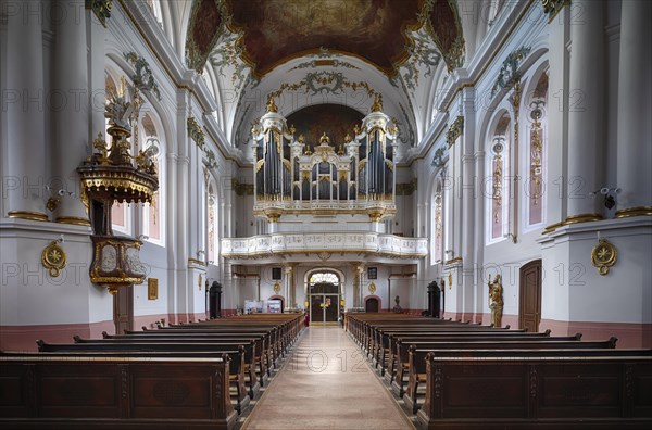 Nave and classical slider chest organ in the gallery