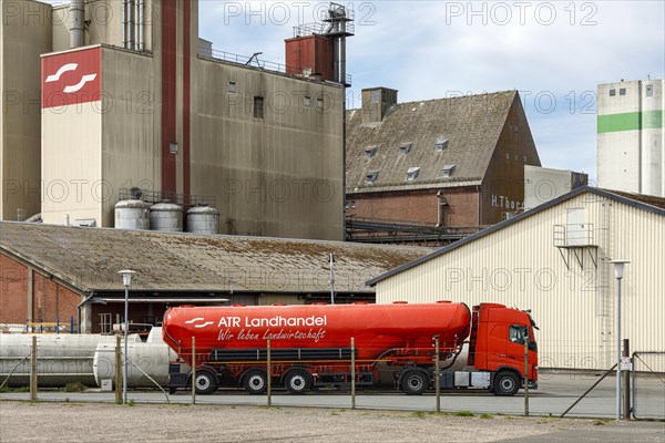 Grain silos and warehouses at the outer harbour