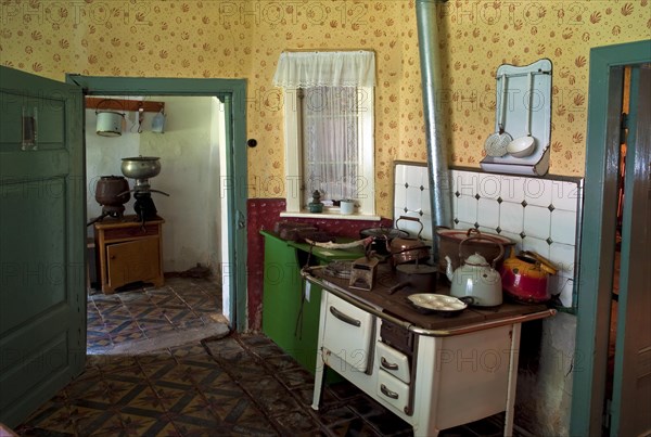 Kitchen-living room in a farmhouse