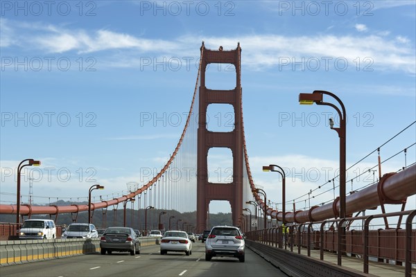 Traffic on the Golden Gate Bridge