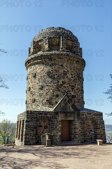 Bismarck Tower Radebeul on one of the Oberloessnitz vineyards near the state capital Dresden