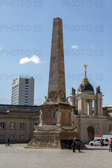 Old market with marble obelisk in Potsdam