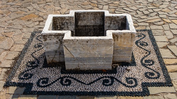 Baptismal font of the church of Agios Georgios from 1760