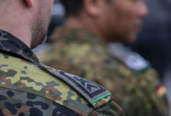 Soldiers of the German Army with rank insignia Staff Sergeant