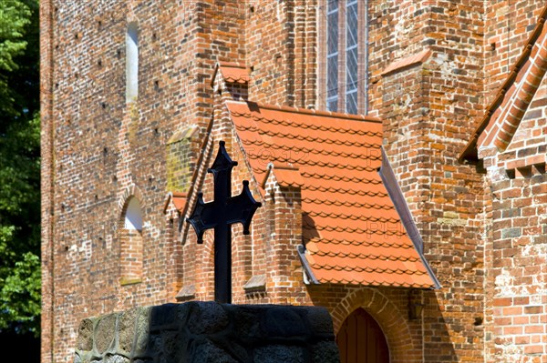 Iron grave cross at the cemetery of Kirchdorf Insel Poel