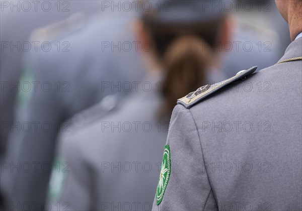 Enlisted soldiers of the Gebirgsjaeger at the handover roll call of the German Field Army in Nymphenburg Palace