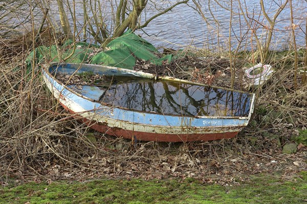 Rowing boat shore