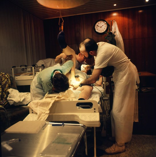 The birth of a child in hospital