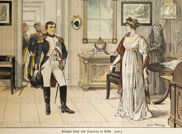 Queen Luise and Napoleon in Tilsit 1807