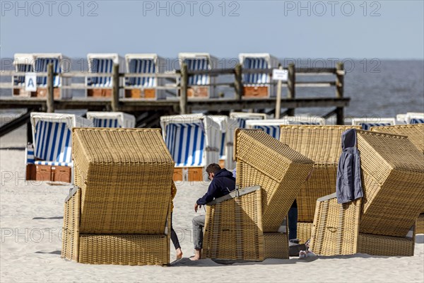 Beach chairs on the sandbank