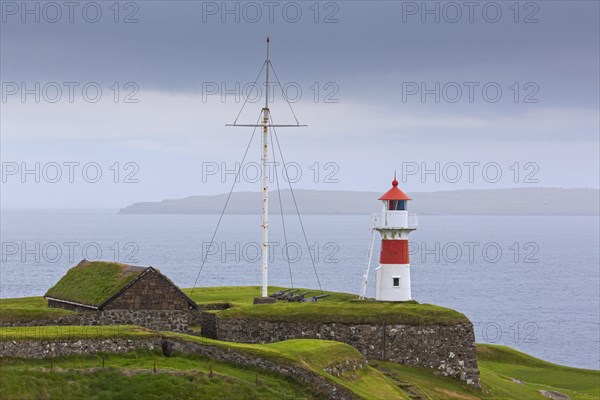 Skansin lighthouse at the historic fortress beside the port of Torshavn