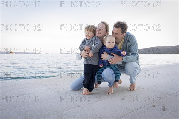 Family by the sea