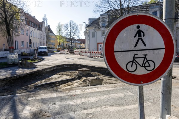 Road construction site