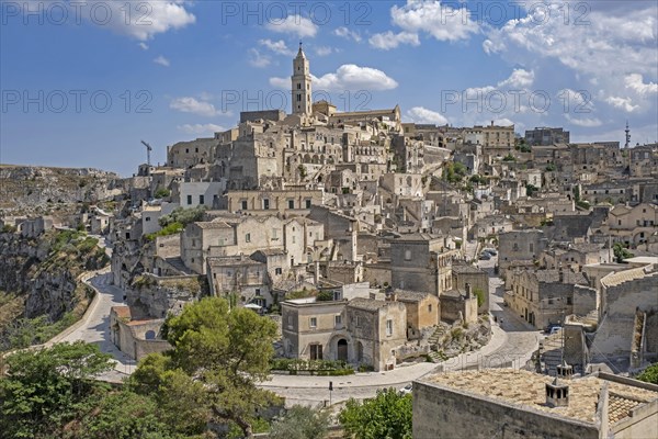 Sasso Barisano district at the Sassi di Matera complex of cave dwellings in the ancient town of Matera