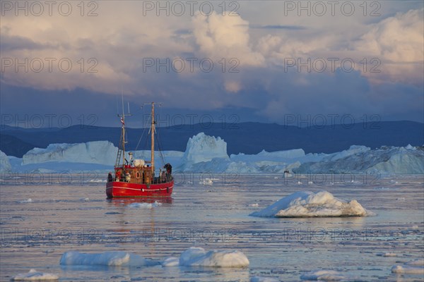 Tourist boat in the Kangia Icefjord