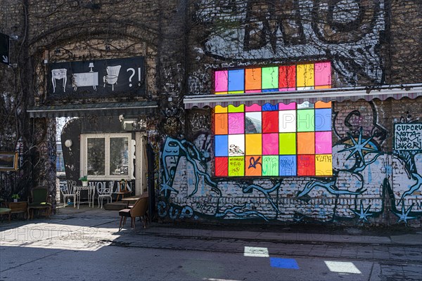 Colourful mosaic windows