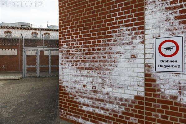 Prison walls of the correctional facility