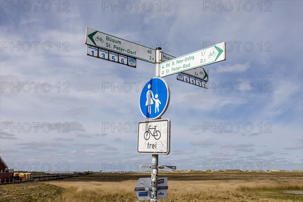 Cycle route sign
