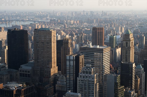 Luftaufnahmen des Midtown West & Theater District