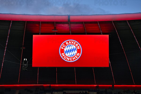 Scoreboard with logo FC Bayern Munich
