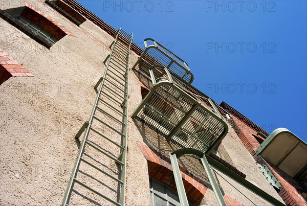 Fire ladder at a warehouse