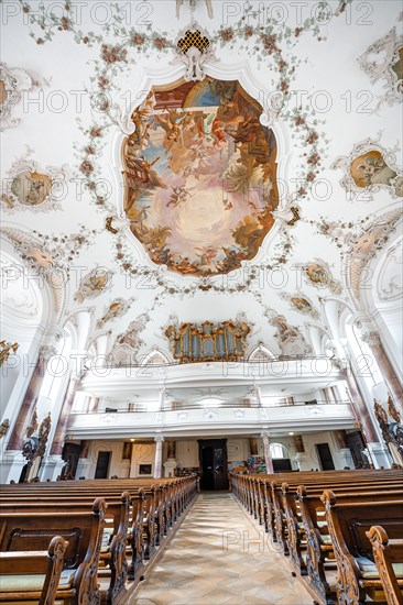 View of the organ of the Historic Parish Church of St. Andreas