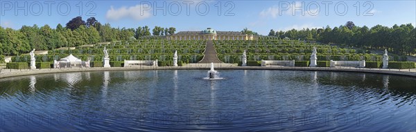 Panorama water basin of the Great Fountain