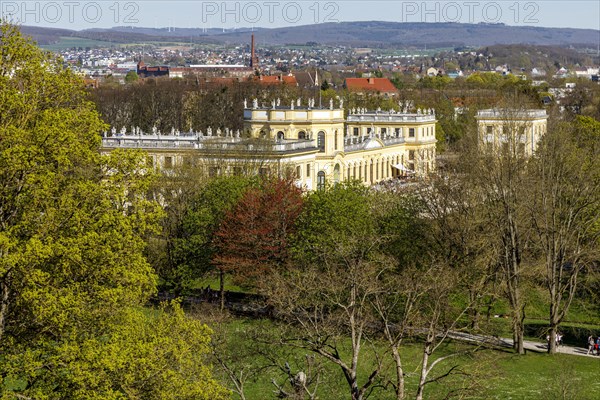 View of the Karlsaue State Park with the Orangery