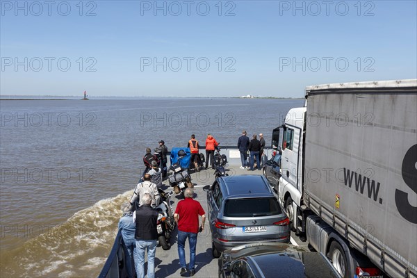 Elbe ferry between Glueckstadt and Wischhafen