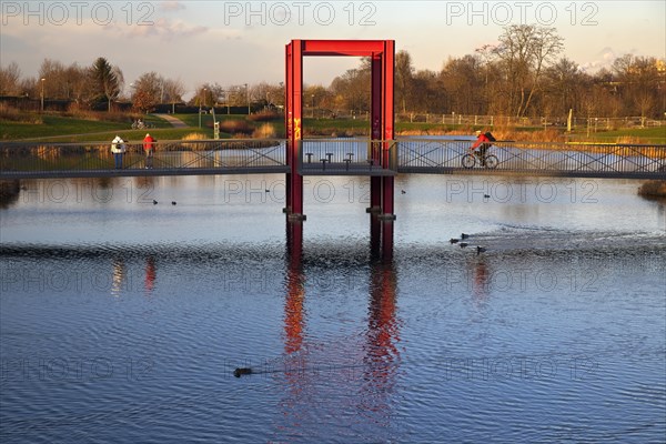 Bicycle bridge over the Niederfeldsee