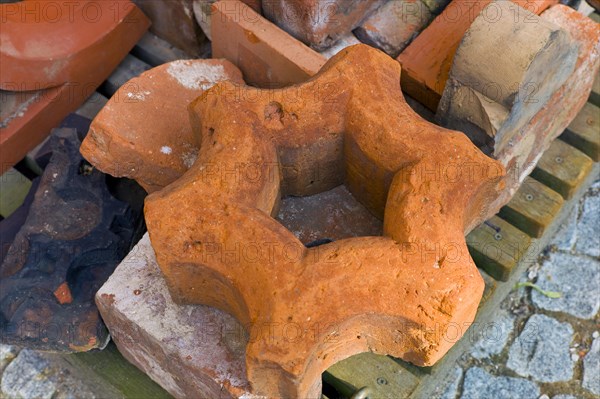 Hand-cut moulded stones of the Marienkirche in Wismar