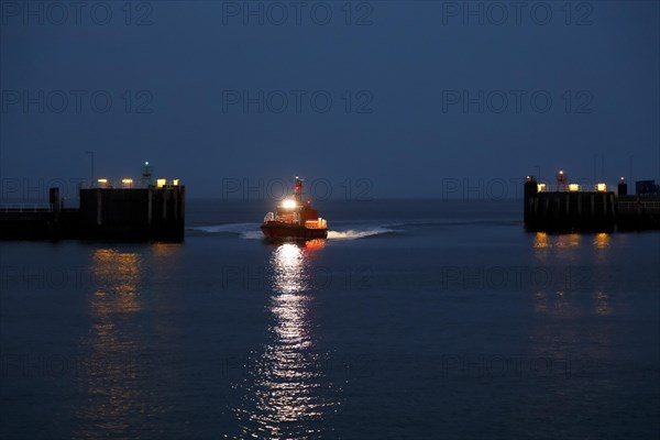 Cuxhaven seaport at the mouth of the Elbe into the North Sea