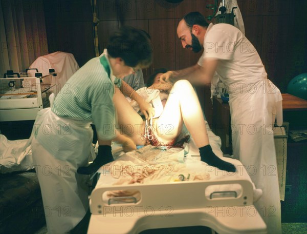 The birth of a child in hospital