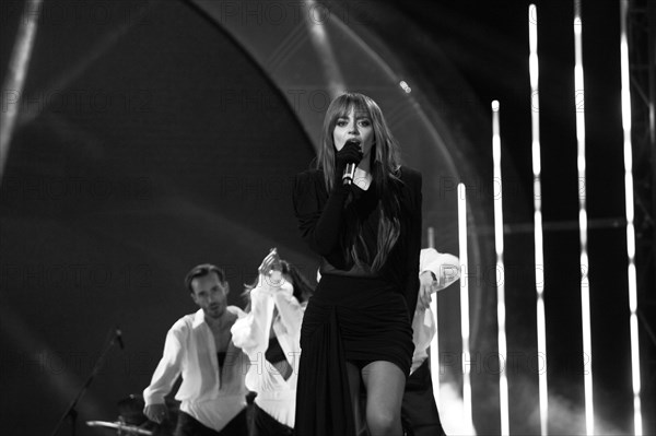 Singer Annalisa Scarrone live at Suzuki Stage 2023. Festival di Sanremo 2023