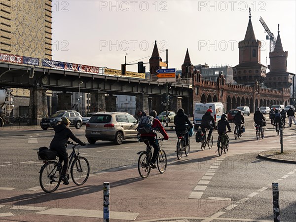 Cyclist in traffic