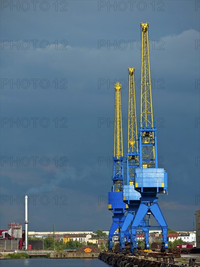 Three cranes in the overseas port of Wismar
