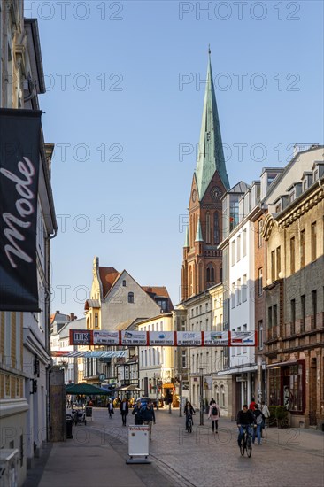 Schwerin Old Town with St. Marys and St. Johns Cathedrals