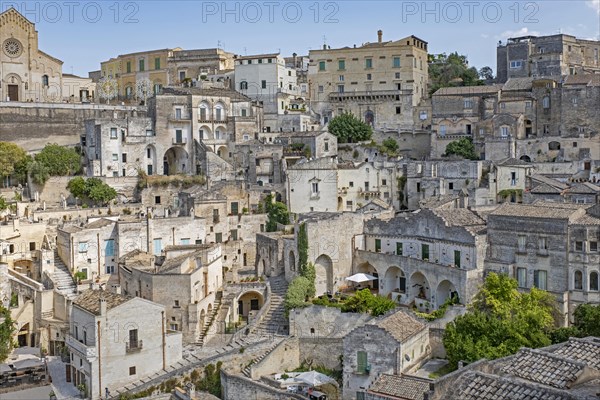 Sasso Barisano district at the Sassi di Matera complex of cave dwellings in the ancient town of Matera