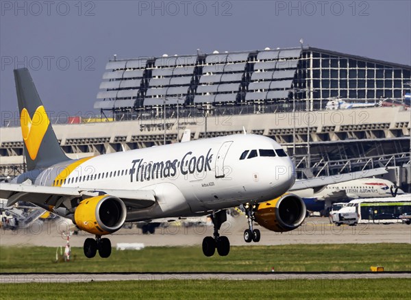 Thomas Cook aircraft on landing