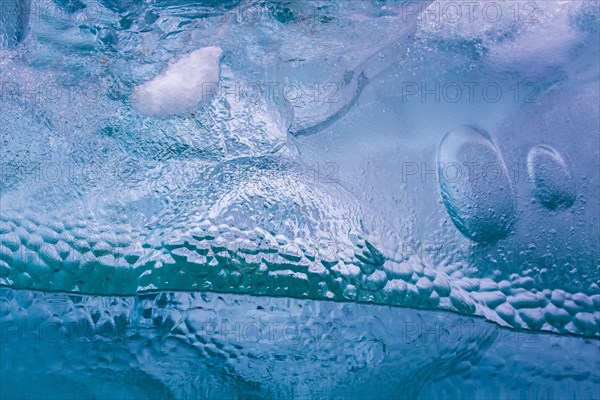 Abstract pattern in melting ice floe