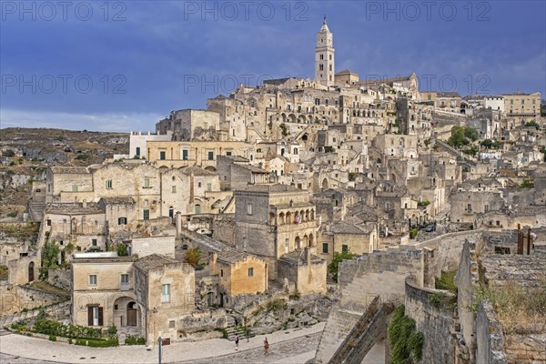 Sasso Barisano district at the Sassi di Matera complex of cave dwellings in the ancient town of Matera