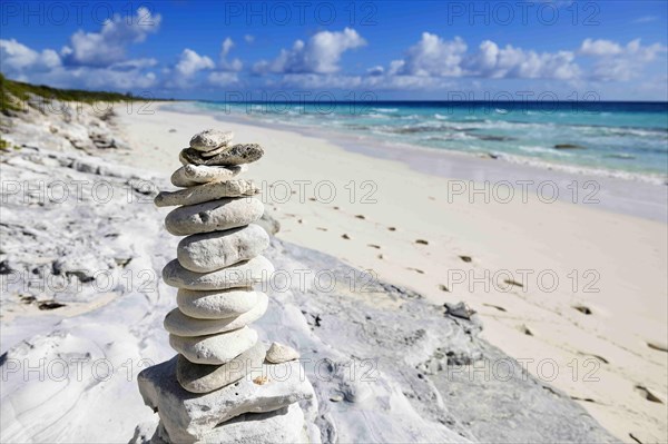 Stone Man on the Beach of Highbourne Cay