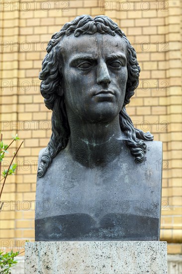 Bust of Friedrich Schiller in the garden of Schillers summer house