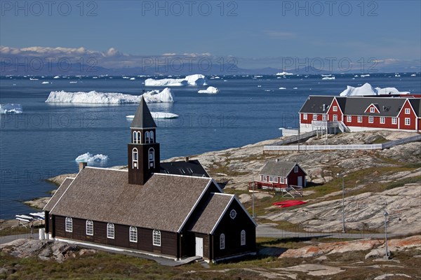 Wooden Zions church at Ilulissat