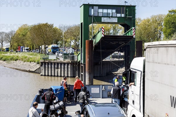 Elbe ferry between Glueckstadt and Wischhafen