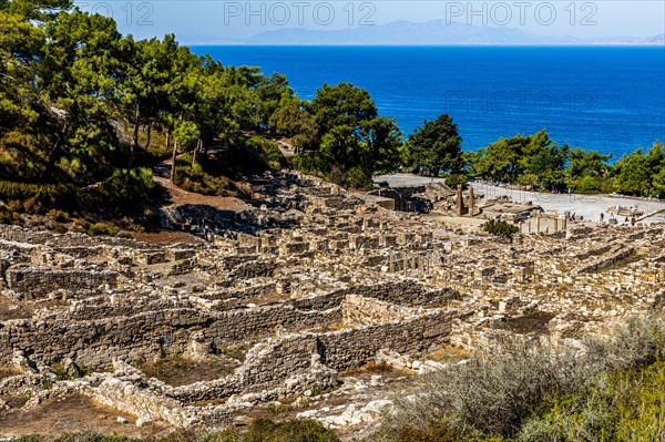 Ancient Kamiros extends terraced over three levels